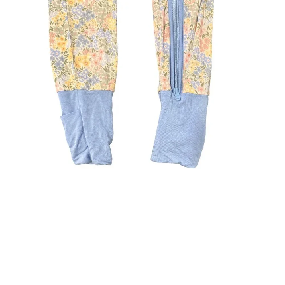 Stitchy Fish Infant Floral Zippered Pajamas 18-24M Bamboo